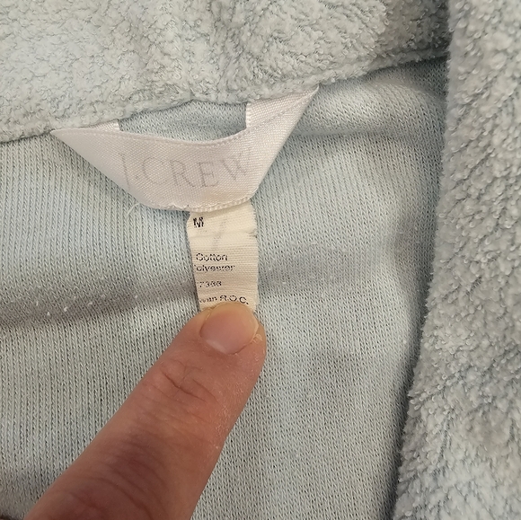 J Crew knee length robe size medium light blue/aqua - Picture 5 of 5
